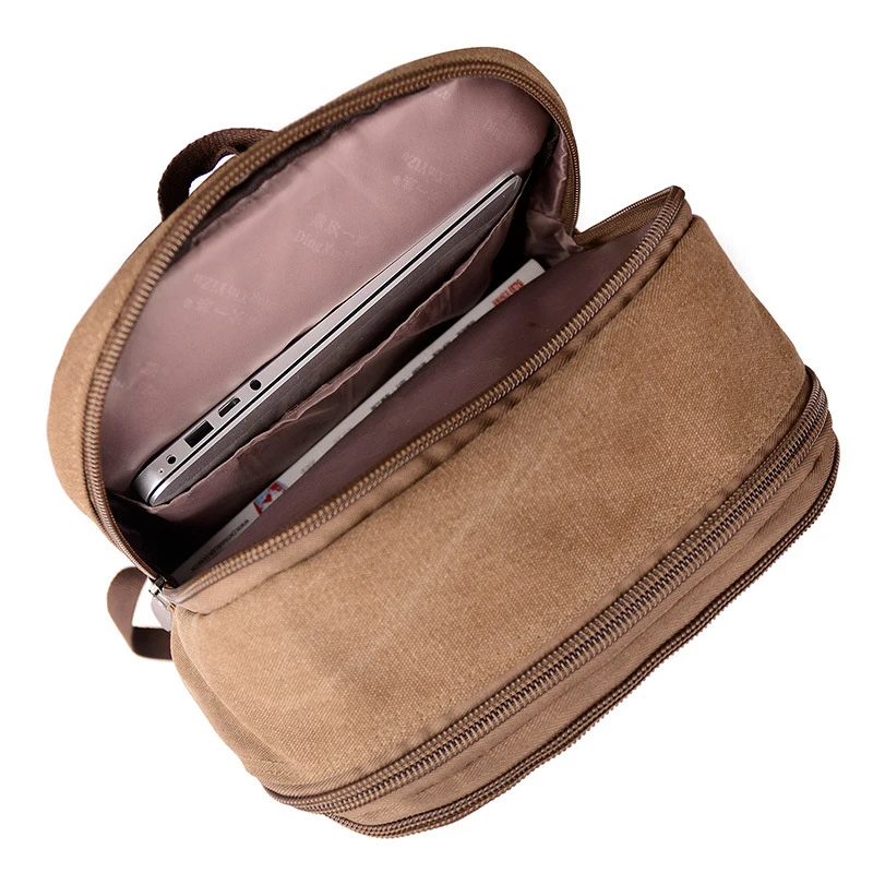 Холщовый школьный ранец для мужчин дорожный рюкзак ноутбука портфель студентов