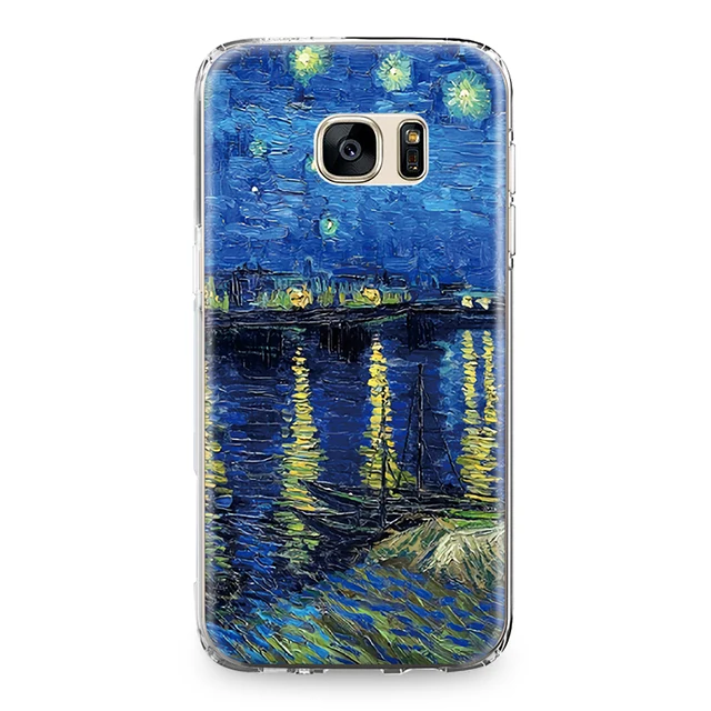 7085 Для samsung Galaxy S5 S6 S7 Edge S8 S9 S10 Plus S10e Note 4 5 8 9 Силиконовый чехол из ТПУ с изображением Ван Гога и цветов - Цвет: 7085