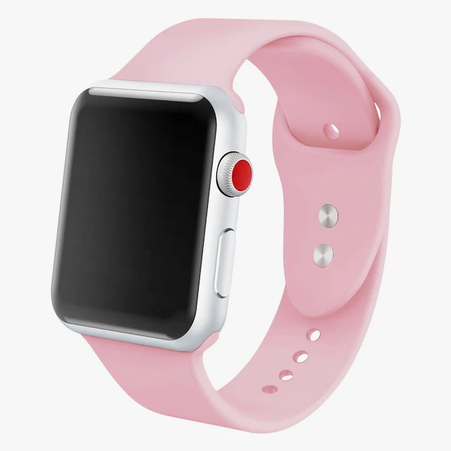 Мягкий силиконовый сменный спортивный ремешок для 38 мм Apple Watch Series4 3 2 1 42 мм наручный браслет ремешок для iWatch Sports Edition - Цвет ремешка: NO.16.Light-Pink