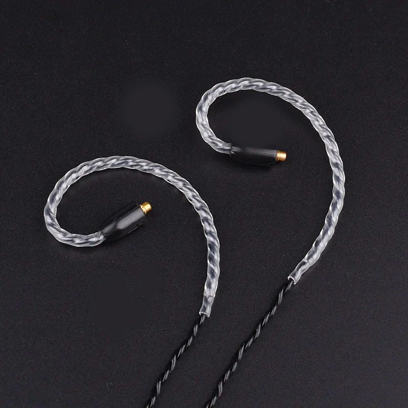 

diy earphone wire single crystal copper silver plated cable mmcx ue900 se535 im50 ie80 0.78mm 0.75mm