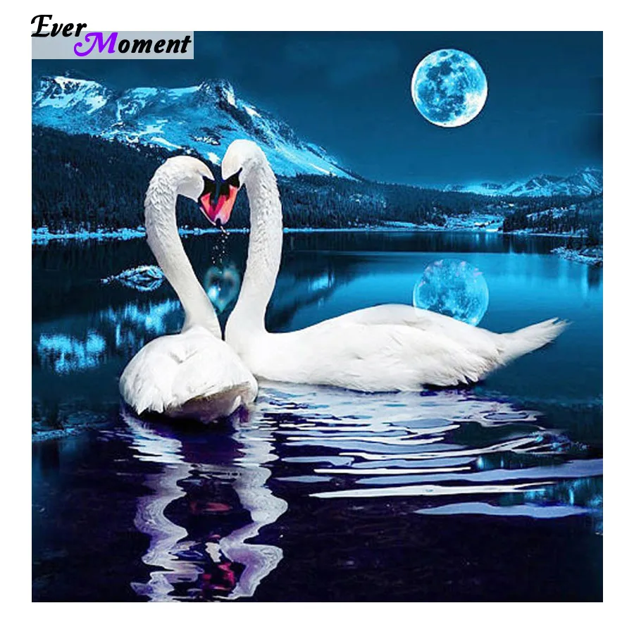 

DIY 5D Square Diamond Painting Cross Stitch Kits Autumn Lover Swans Animals Diamonds Embroidery Home Decor Diamond Mosaic ASF465