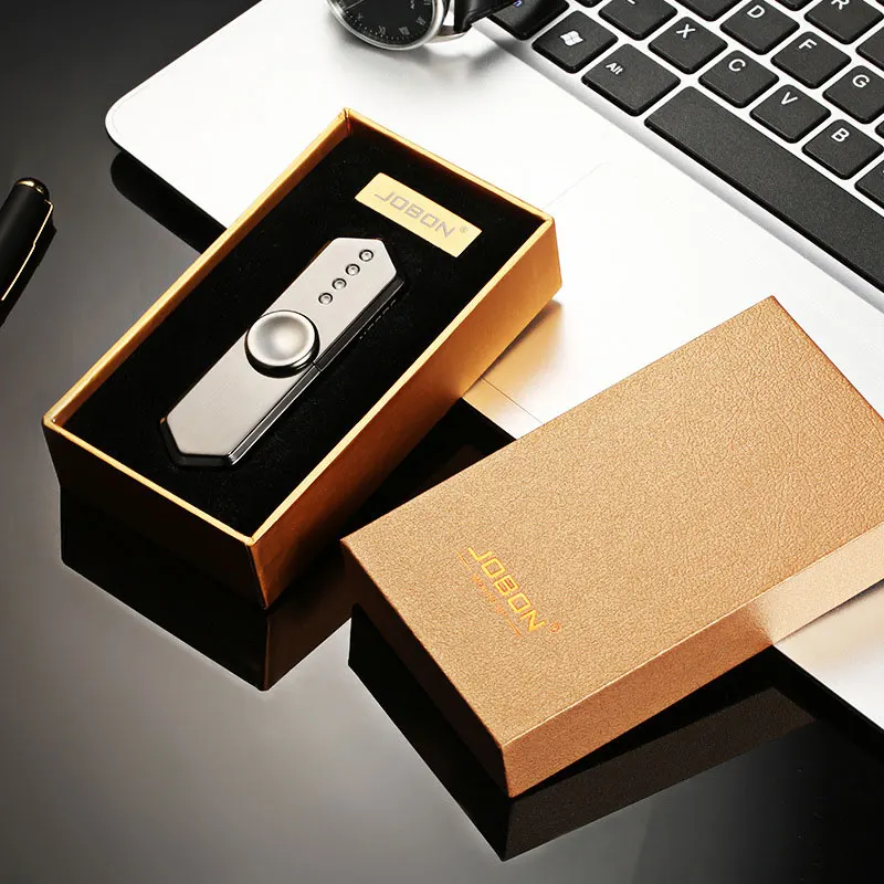СВЕТОДИОДНЫЙ многоцветный Дополнительный вход USB зарядки легче Спиннер гироскопа палец вращающийся EDCAnti стресс игрушка Рождественский подарок