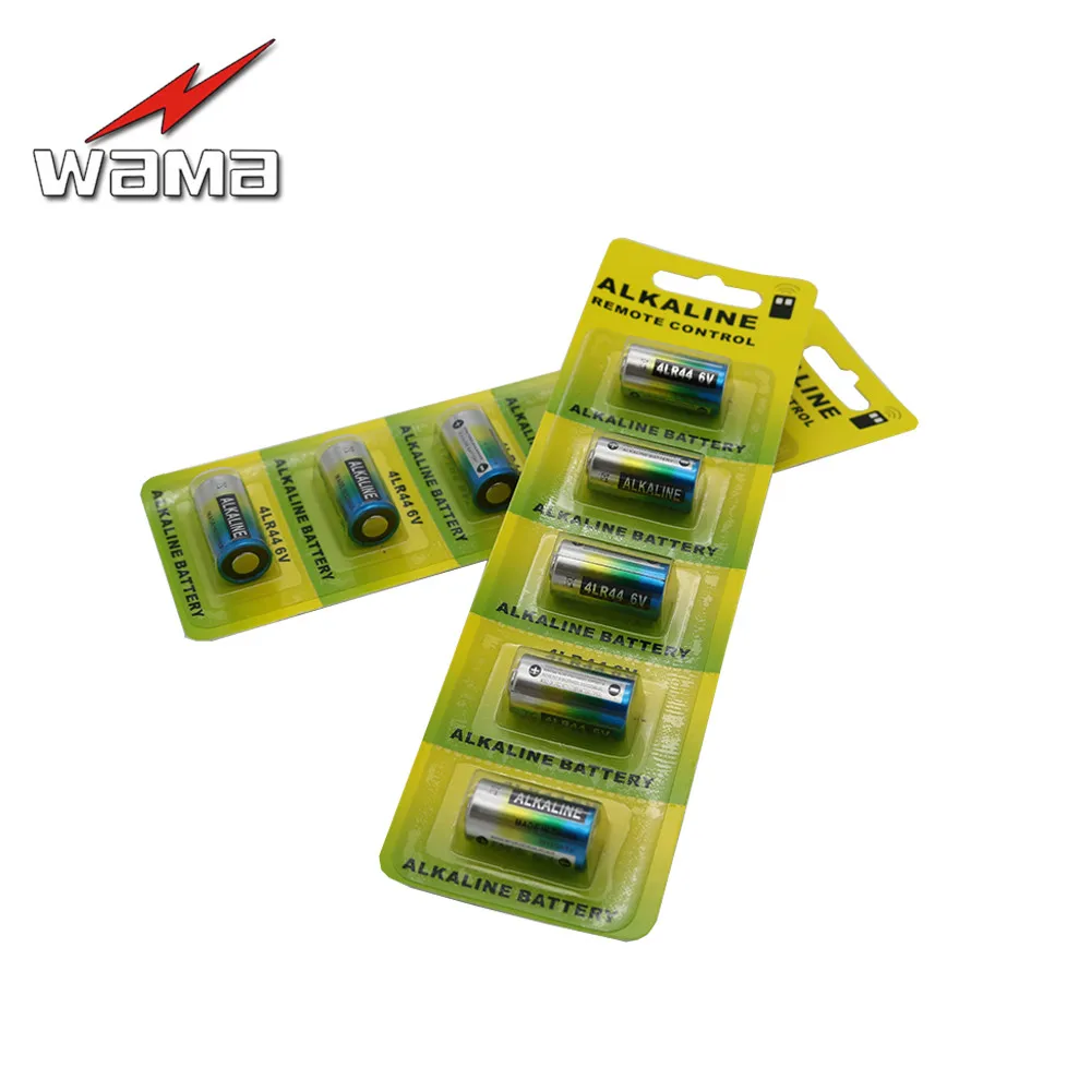 50 шт/10 карт Wama Батарея 6V 4LR44 4A76 L1325 A544 щелочной батареи Bateria для дрессировки собак