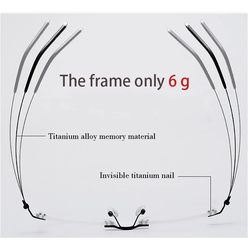 Fashion Titanium Eyeglasses Frame Male Trimming Ultralight Rimless Business Glasses Spectacle Eyewear Accessories | Аксессуары для