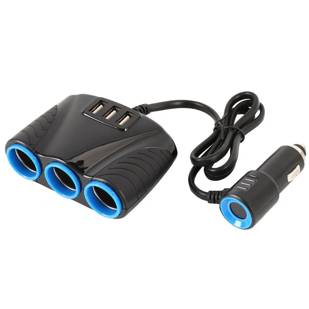 Автомобильный Разветвитель Прикуривателя с 3 портами USB 120 Вт|Зажигалка| |