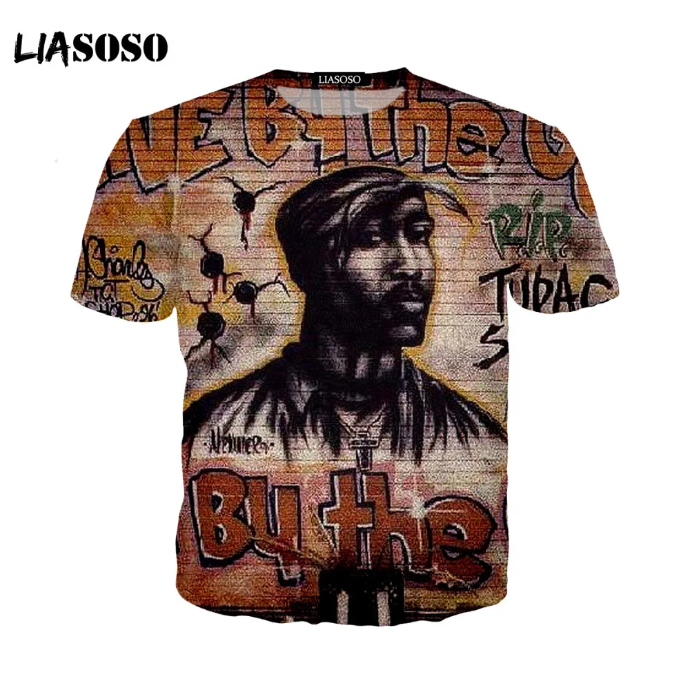 LIASOSO 2pac футболка Shakur rapper хип хоп Magliette Makaveli Snoop Dogg Biggie smallers eminem J Джей Коул z Savage hip hop