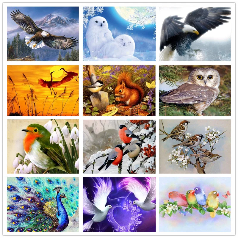 Алмазная живопись 5d птицы вышивка алмазная животная картина из смолы