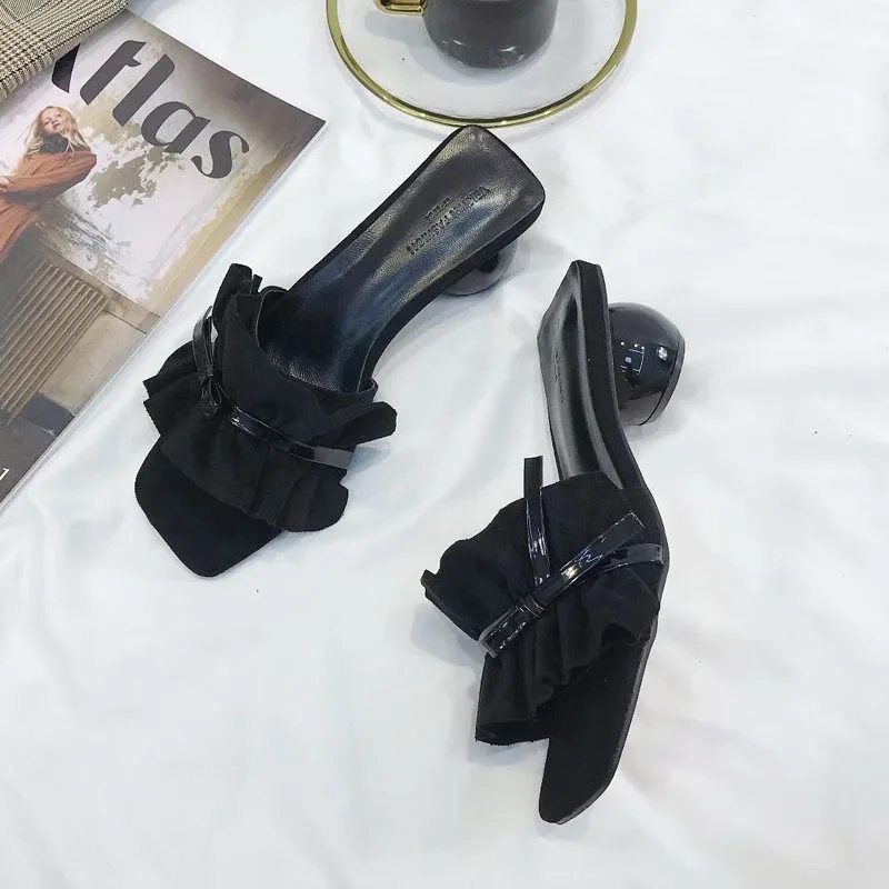 RUIYEE женские шлепанцы мода на рабочем месте тапочки уличной обуви Банкетная