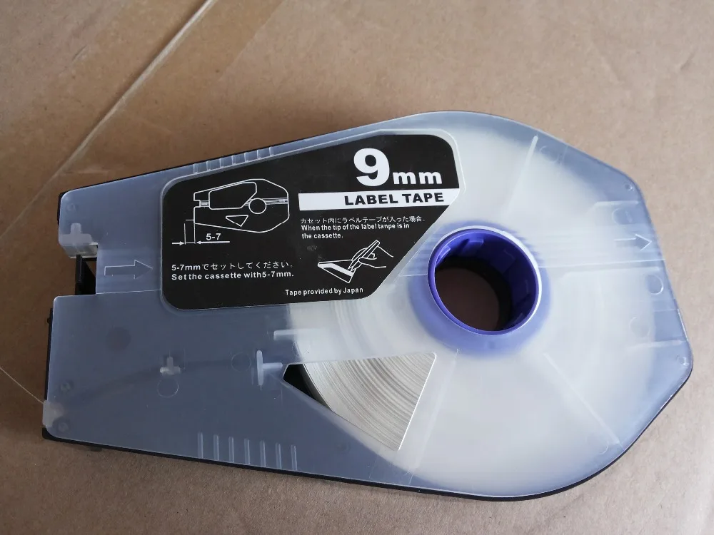 Canon Label Tape Cassette 9 мм (желтый) кабель ID принтер трубка Принтер Mk1000 Mk2000 Mk1100 Mk2100 Mk1500 Mk2500