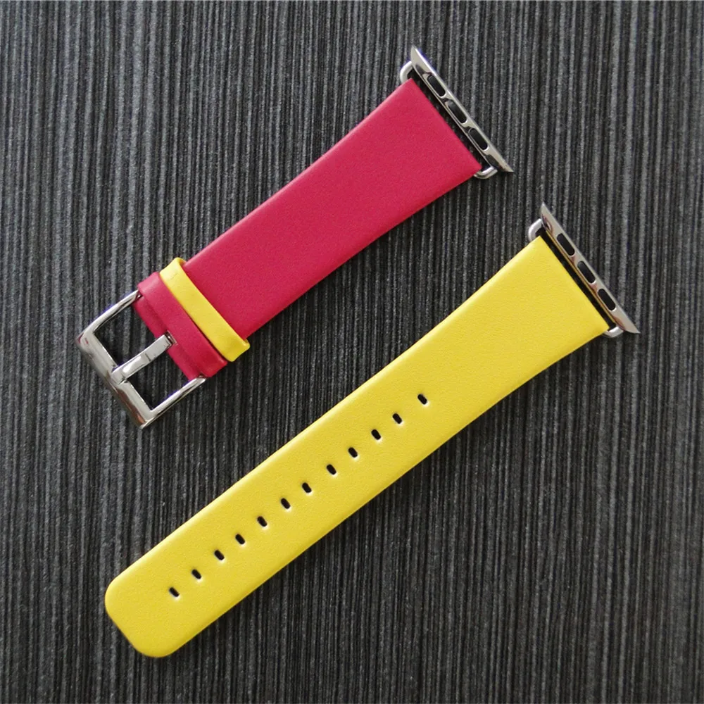 Дизайн, двойной цвет, стильный ремешок для часов apple watch, 42 мм, 38 мм, ремешок из натуральной кожи для iwatch, серия 4, 3, 2, 1, ремешок