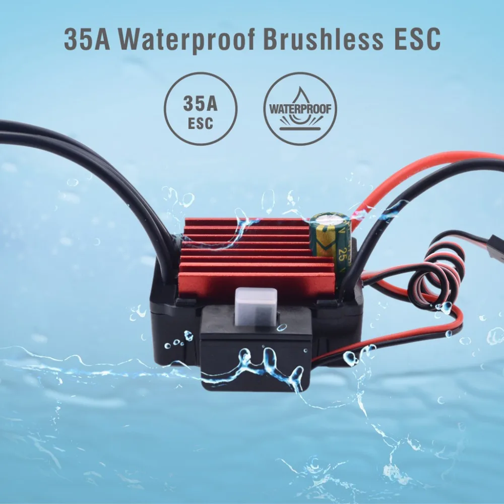 Водонепроницаемый Электрический регулятор скорости SURPASSHOBBY KK 35A ESC для