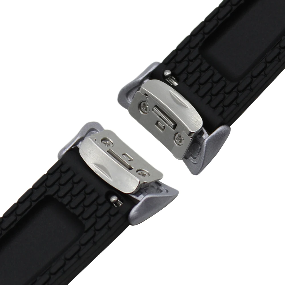 Силиконовый резиновый ремешок для часов + быстросъемный адаптер Samsung Gear Fit 2 SM R360