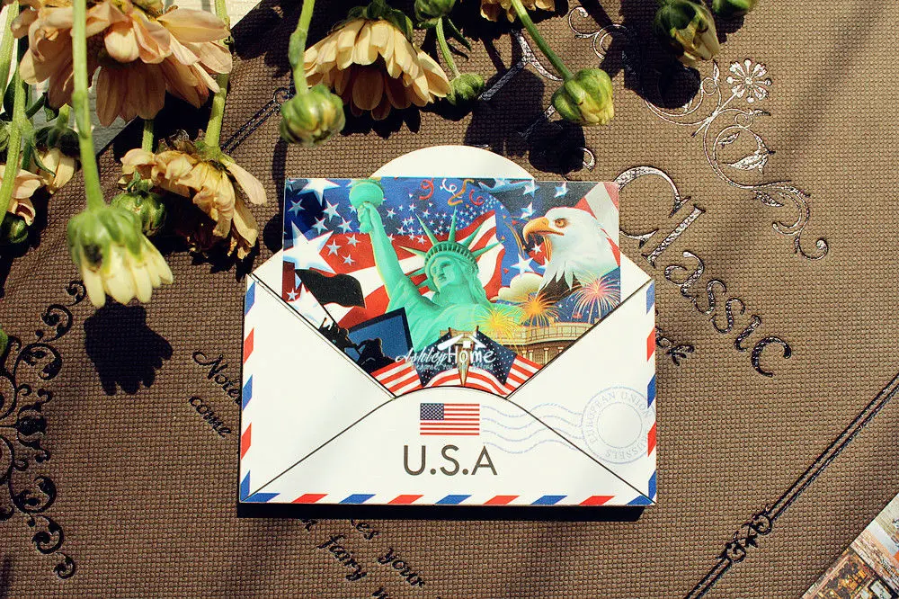 США туристический сувенир для путешествий 3D Деревянный магнит на холодильник