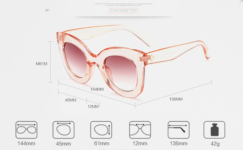 Кошачий глаз для женщин солнцезащитные очки Тонированные цвет рамки мужчин