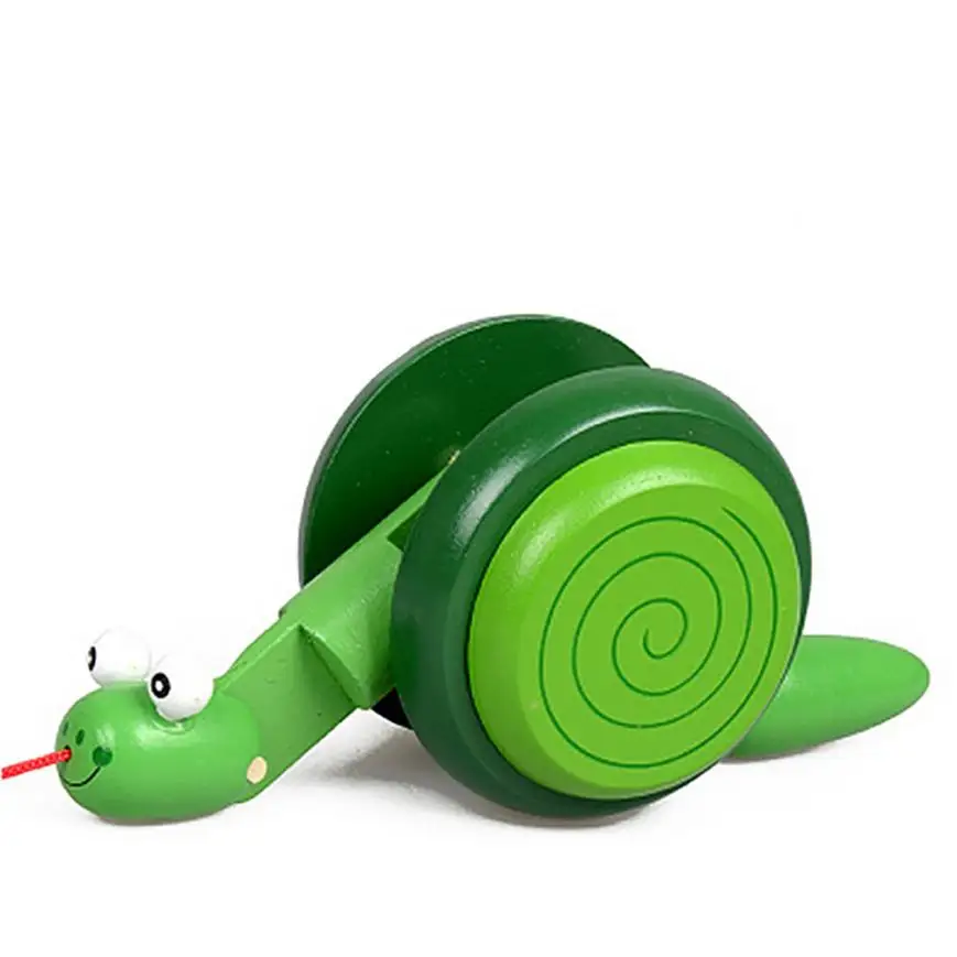 Wooden Cartoon Animal Snail Creative Educational Toy Game Car For Kids Nov30 | Игрушки и хобби