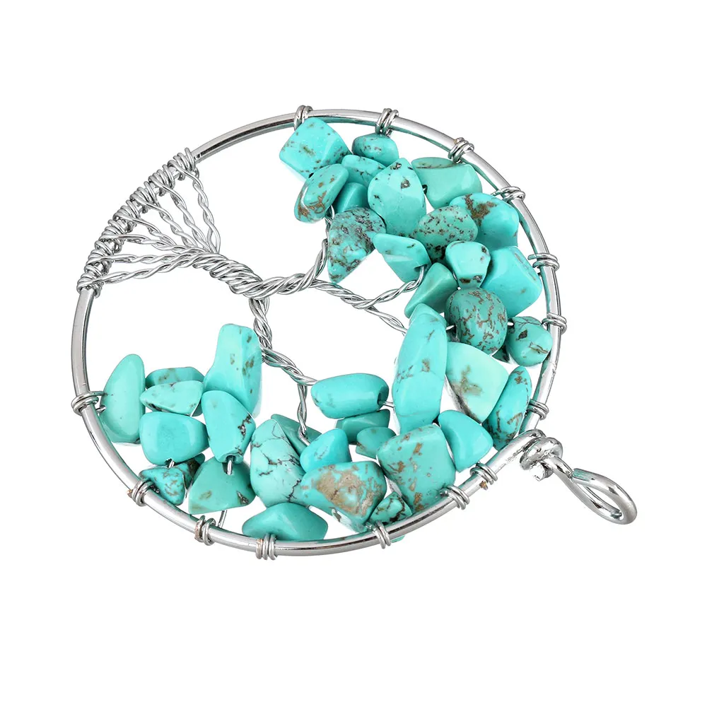 Женское ожерелье с подвеской в виде дерева жизни из натурального хрусталя |