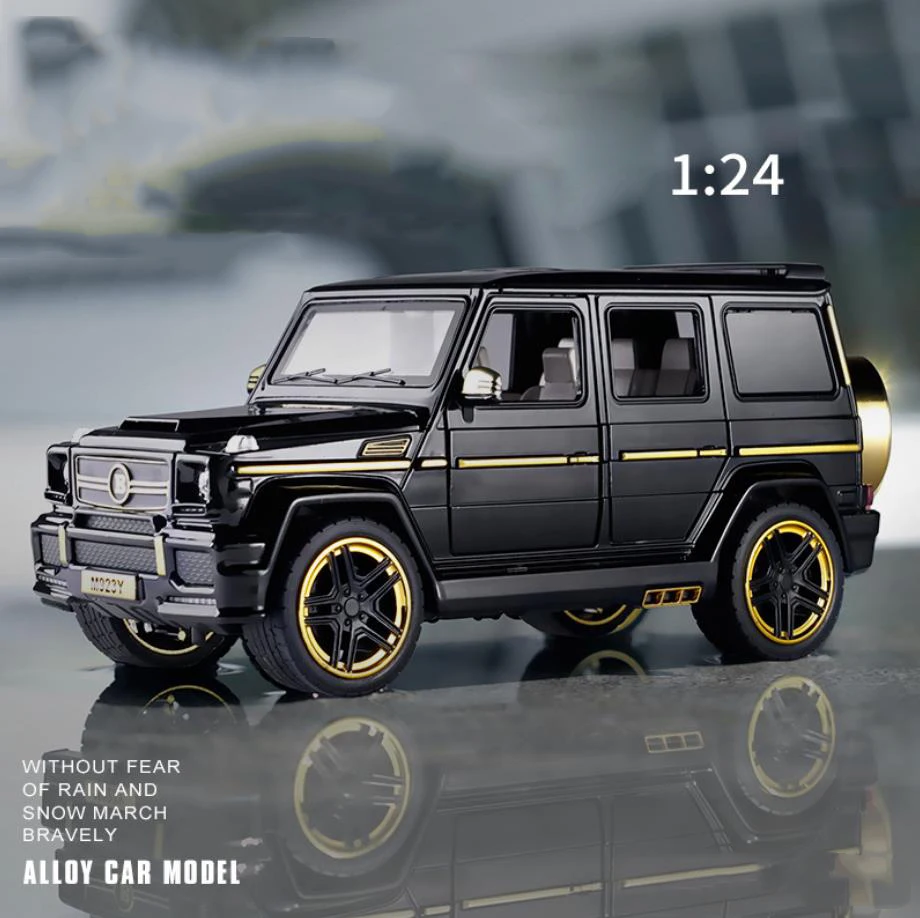 Горячая 1:24 Масштаб колеса литья под давлением автомобиль Benz brabus suv металлическая модель G65 с светильник и звук вытяните назад игрушки коллекция для подарков