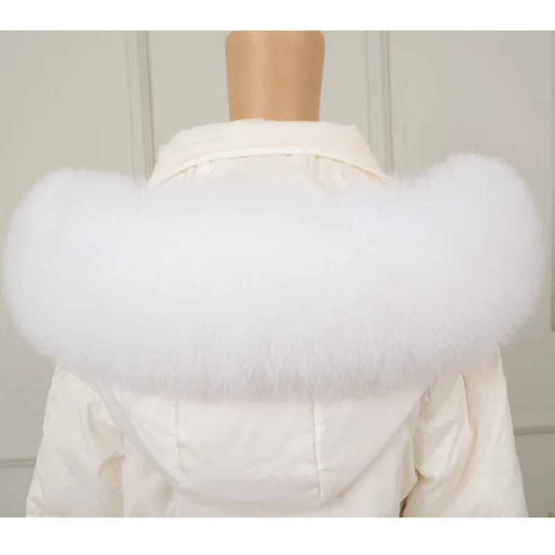 Женский зимний фонарь 75 см Женское пальто шарфы меховой воротник |