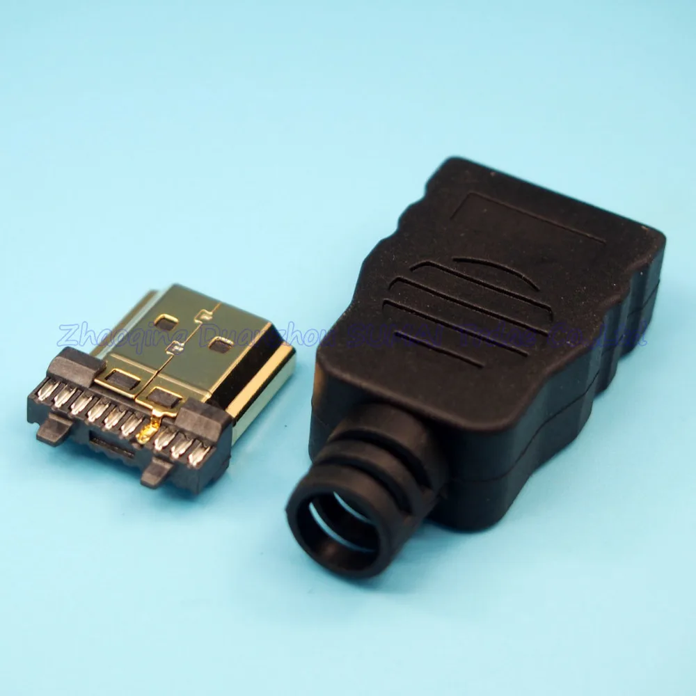 30 компл./лот 2 в 1 сварочный Тип HDMI Штекерный разъем с пластиковой оболочкой |