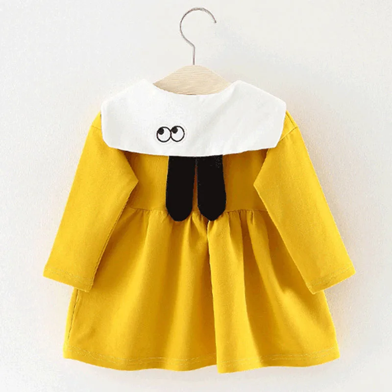 Melario/платье для маленьких девочек; Новинка года; модная осенняя одежда для малышей; Сетчатое платье принцессы с длинными рукавами и лебедем; одежда для маленьких девочек - Цвет: AX601 yellow