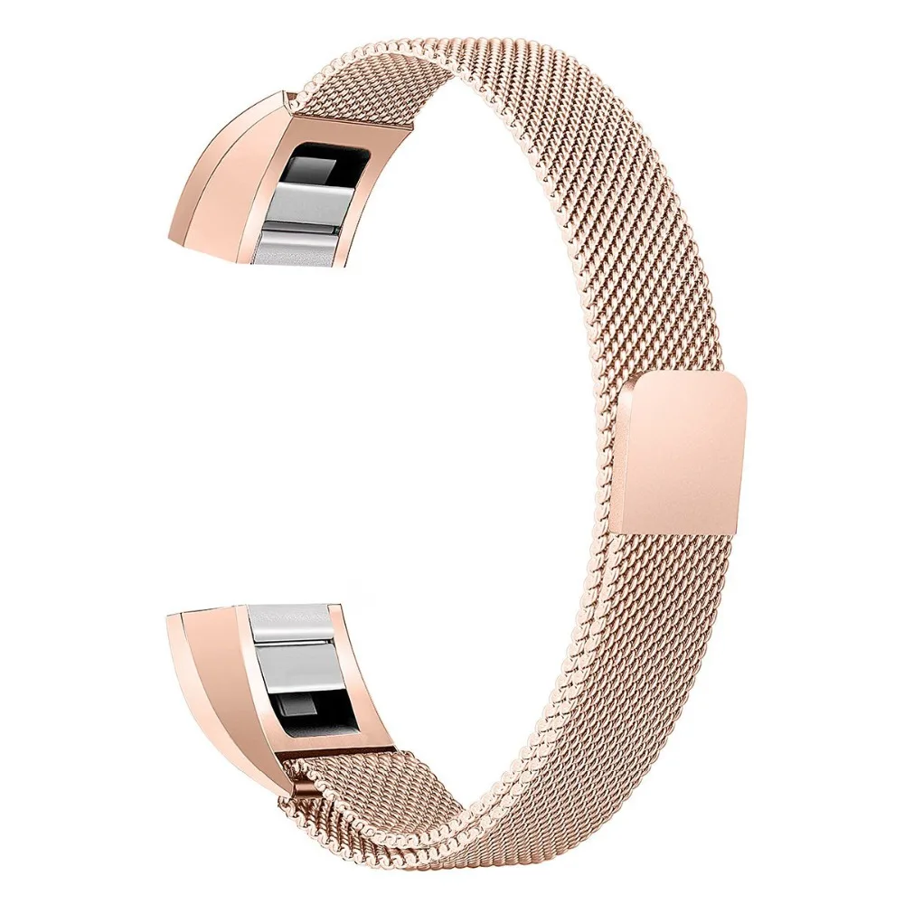 Для Fitbit Alta hr и браслеты «Alta», Сменная сетка, петля из нержавеющей стали, металлические полосы, маленькие Большие серебристые, розовые, золотые, черные