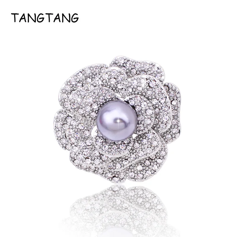 Настоящее серебро 100% фианит одежда шарф броши для Для женщин AAA австрийского