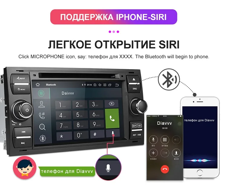 Isudar Автомобильный мультимедийный плеер Android 9 gps Авторадио 2 Din 7 дюймов для Ford/Mondeo/Focus/Transit/C-MAX/S-MAX/Fiesta 2 Гб ram DVD