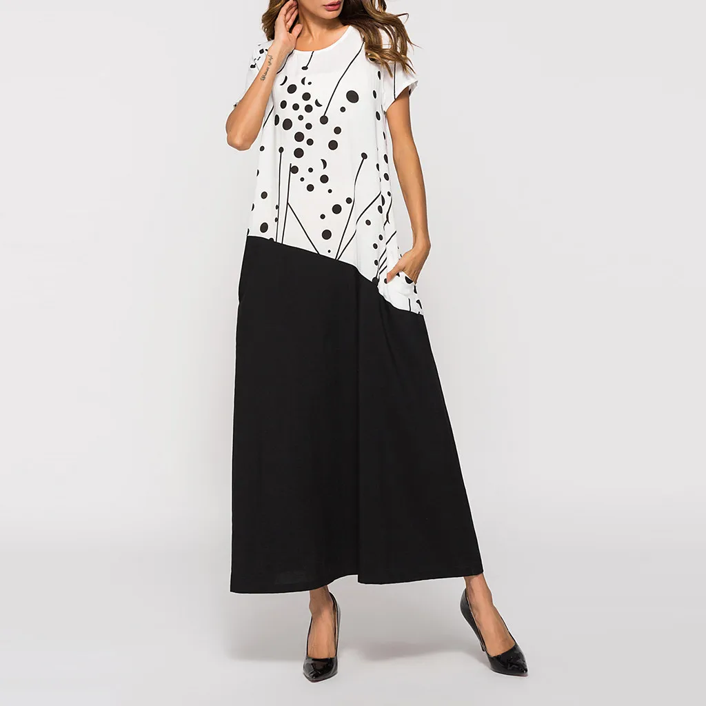 Женское платье в мусульманском стиле CHAMSGEND Модное Длинное длинное для дома лета