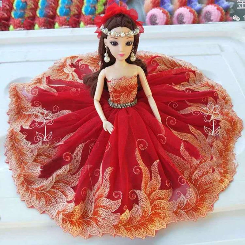 2yard red mesh lace cloth repair sewing scissors handmade diy 22CM openwork skirt doll decoration materials clothing accessories | Дом и сад