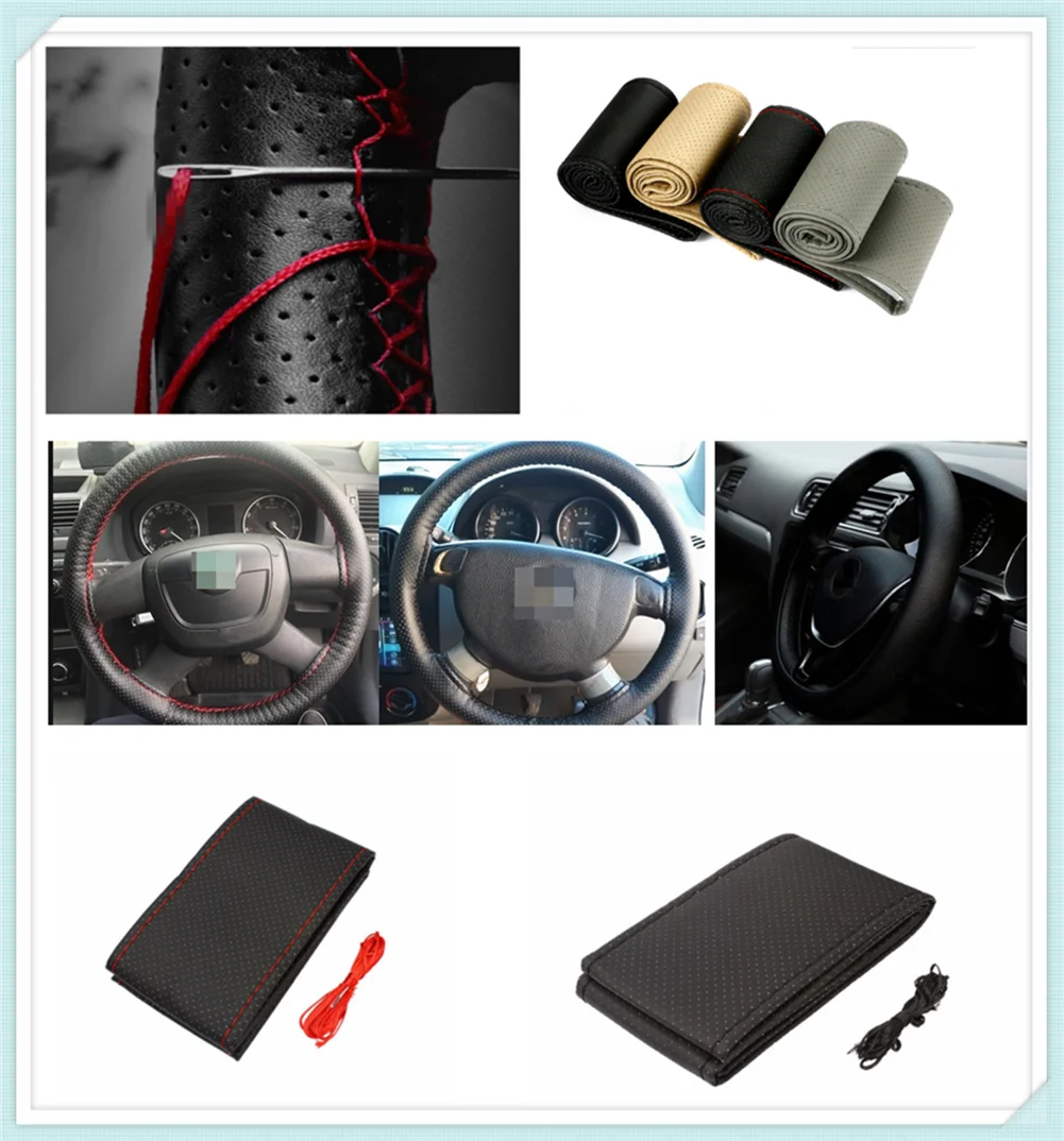 Автозапчасти для Toyota VIOS LAND CRUISER PRADO COASTER highlander Плетеный чехол руля DIY размеры S M