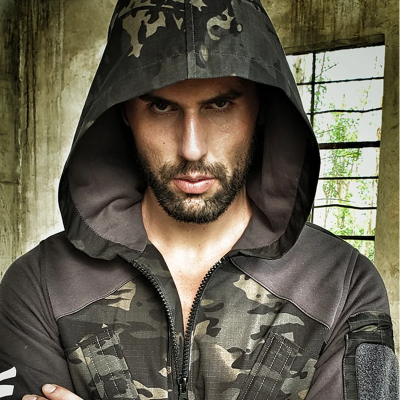 New Man Tactical Camouflage &amp Pure Patch Jacket Army Hoody Multicam Black Military | Спорт и развлечения