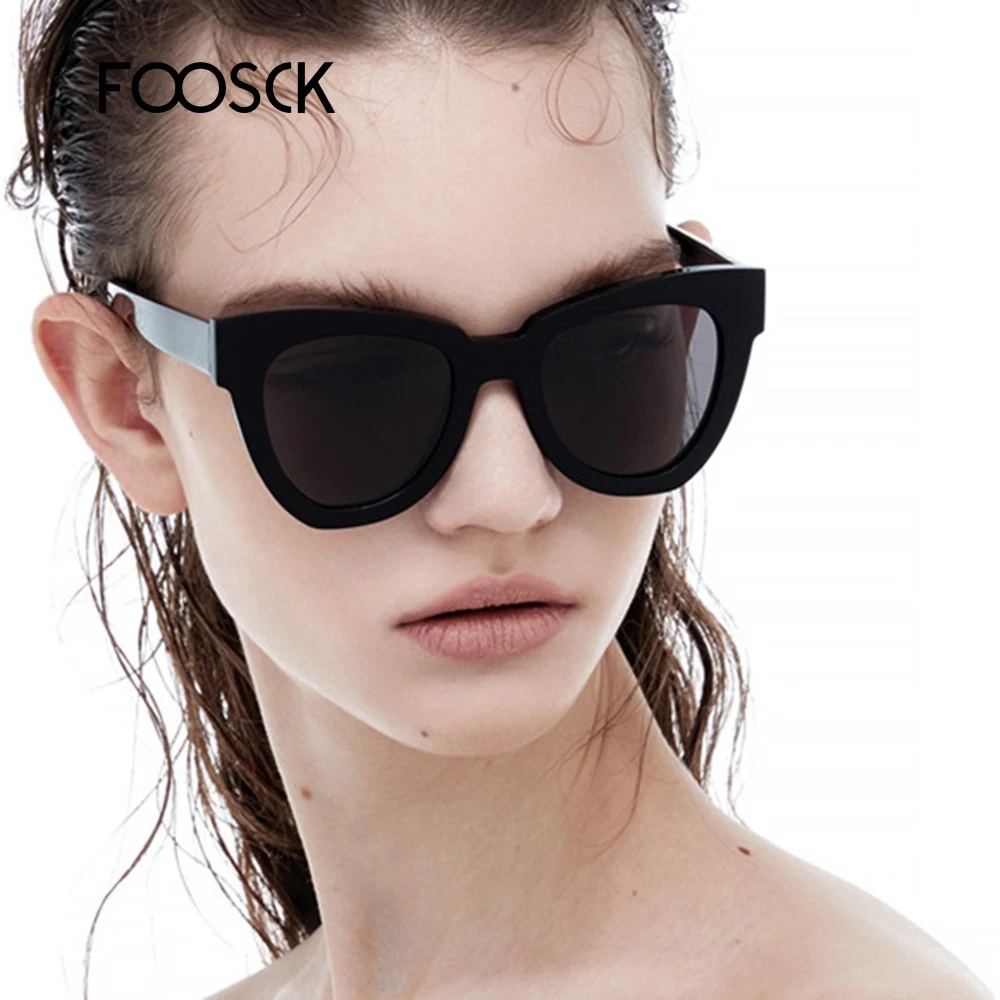 Очки солнцезащитные FOOSCK кошачий глаз женские брендовые дизайнерские винтажные