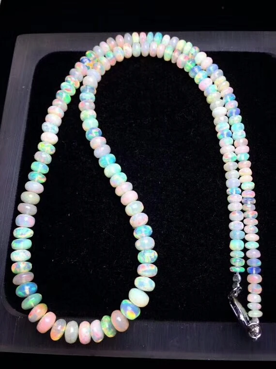 Ожерелье из натурального опала высокого качества Женское прозрачного Abacus