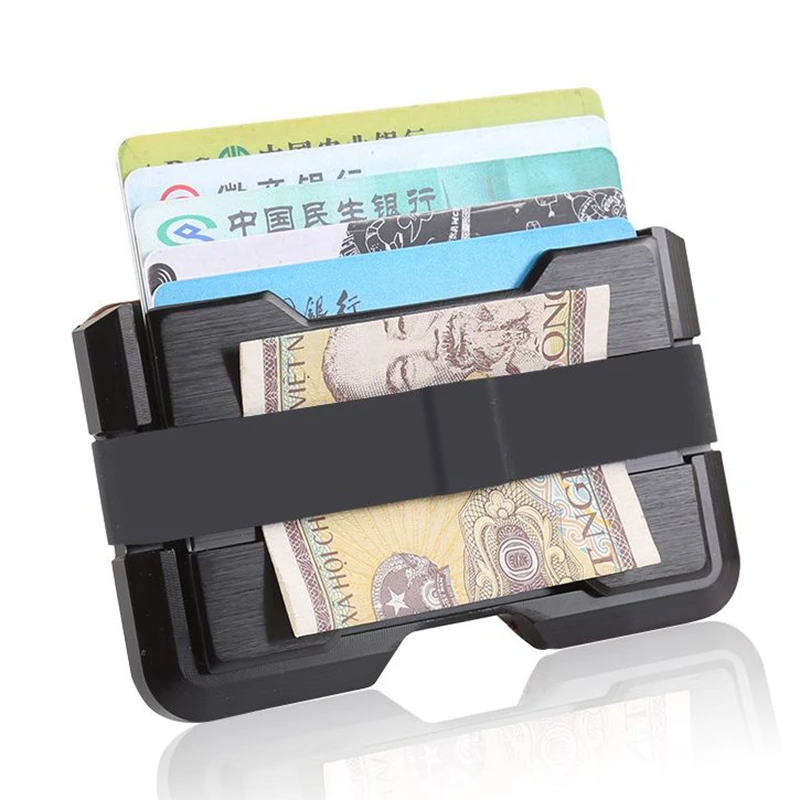 Лидер продаж компактный кошелек с блокировкой RFID деловые алюминиевые держатели