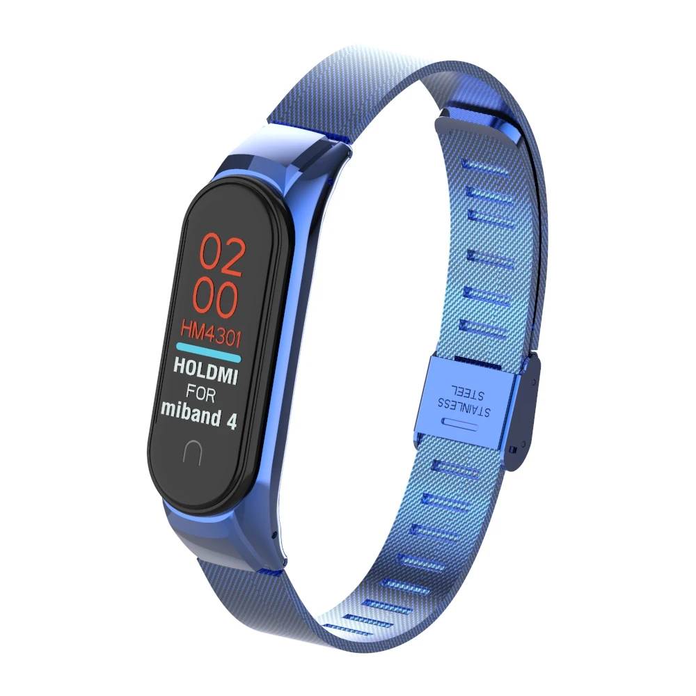 Металлический ремешок FIFATA для смарт часов Xiaomi Mi Band 4 браслет из нержавеющей стали