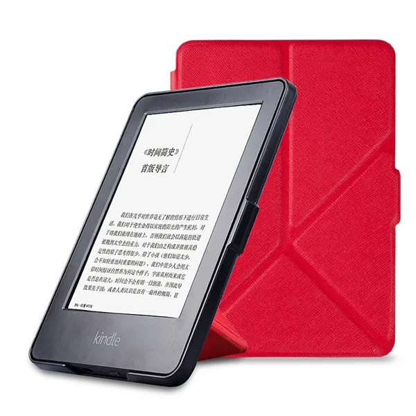 KPW BXJG RD Чехол-книжка для Amazon Kindle Paperwhite 1 2 3 оригами с магнитной подставкой pu кожаный чехол - Цвет: KPW BXJG RD