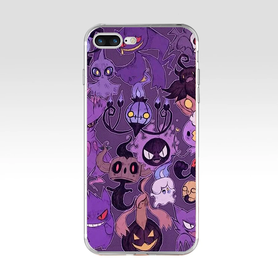 Мягкий силиконовый чехол Pokemons Go Gengar Sinister из ТПУ для Apple iPhone5 5S se 6 6s 7 8 plus x xr xs max coque