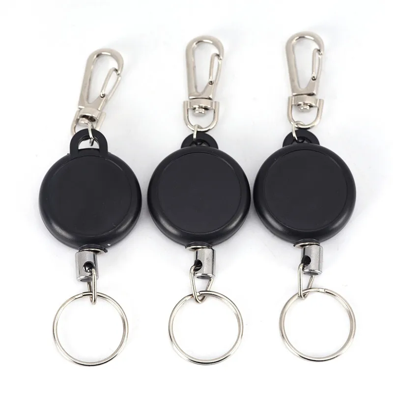 Брелок для ключей из черной проволоки 60 см|key ring retractable|retractable keychainkey chain | - Фото №1