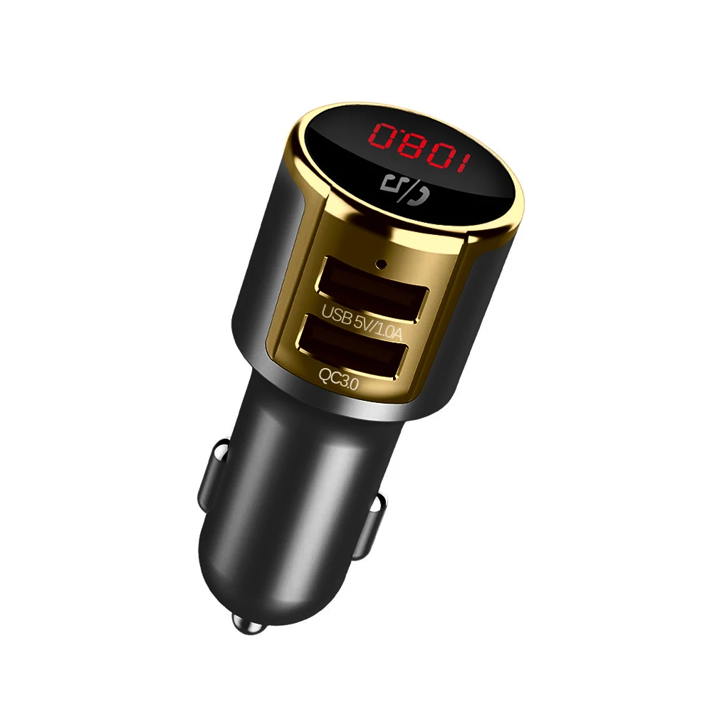 Regal Gold Onever FM передатчик Bluetooth V4.2 беспроводной автомобильный комплект FM модулятор MP3 плеер Громкая связь вызов двойной USB зарядное устройство QC3.0 Новинка - Название цвета: Regal Gold