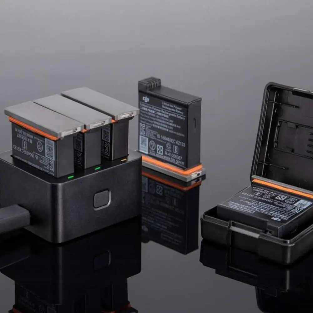 Литиевая батарея зарядное устройство для DJI Osmo экшн Спортивная камера интеллектуальная зарядка 3 батареи один раз DJI Osmo экшн аксессуары
