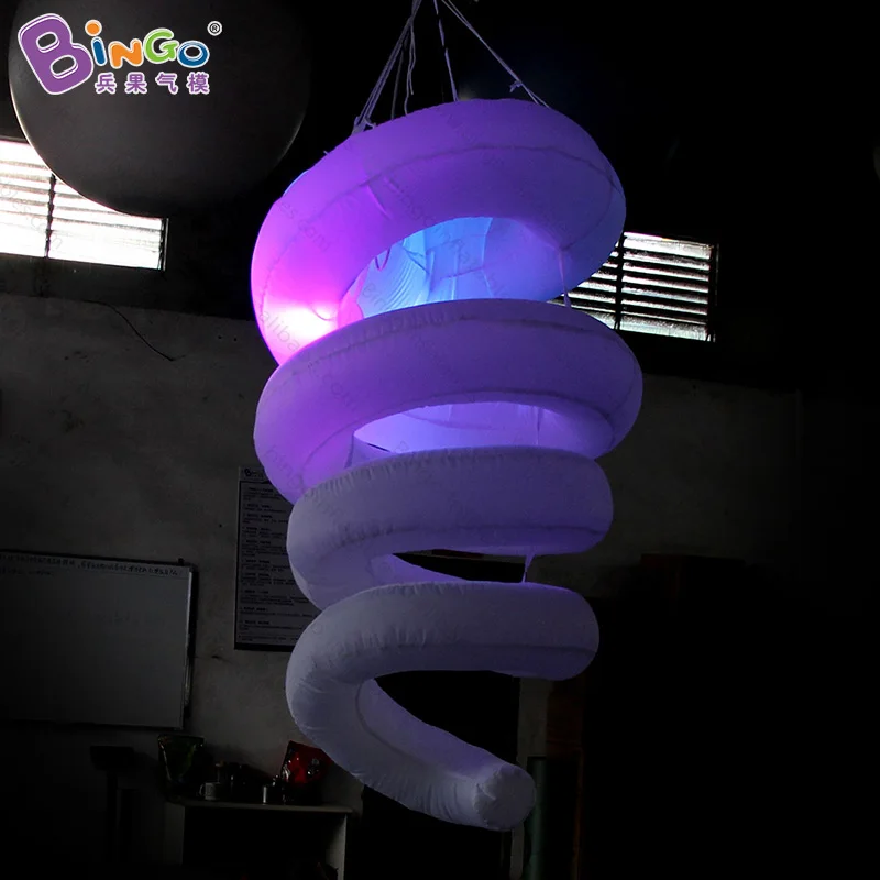HOT SALES 1.5m inflatable curving lighting spiral hanging decoration customized for advertising stage etc free shipping | Игрушки и