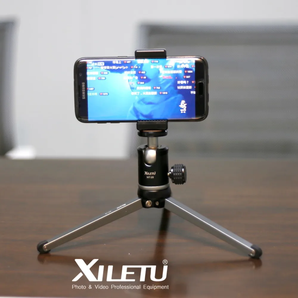 

XILETU MT26+XT15 Bearing Bracket Mini Tabletop Tripod and Ball Head High For DSLR Camera Mirrorless Camera Smartphone