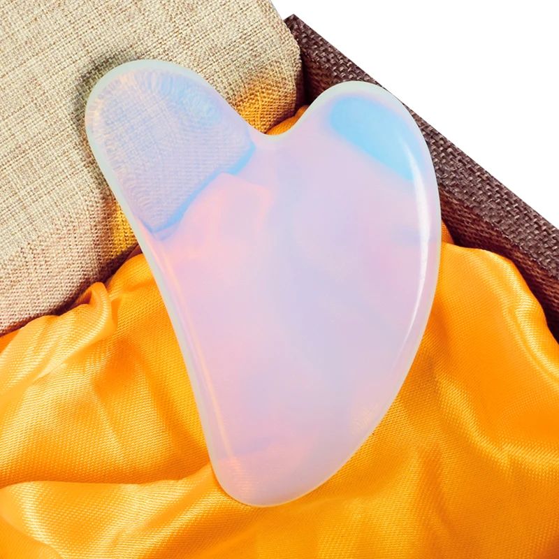 Опалит Gua Sha инструмент для массажа лица спа иглоукалывание выскабливание целебный Нефритовый камень для тела шеи лица спины забота о здоровье снятие стресса
