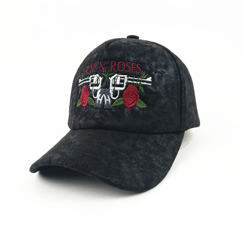 Guns N Roses Led Zeppelin вышивка демисезонная бейсболка Осенняя черная женская шапочка 2018