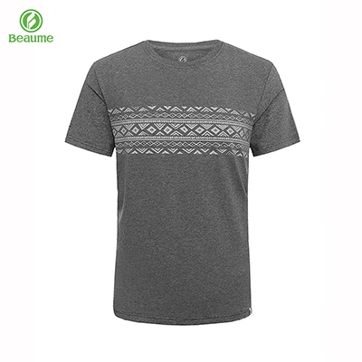 Dark grey Beaume Удобная дышащая модная универсальная уличная футболка с круглым вырезом 62167 - Цвет: Dark grey