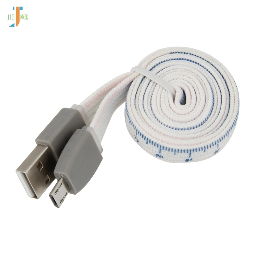 Micro USB кабель 1 м калибровочный хлопковый Дата для Iphome X 8 Быстрая зарядка Samsung