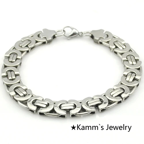 Мужские и женские браслеты 316L из нержавеющей стали Византийский браслет цепочка