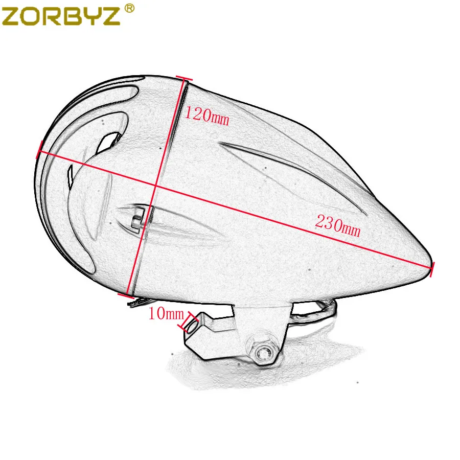 ZORBYZ хромированный гриль светодиодный светильник с головой пули белым ангельским