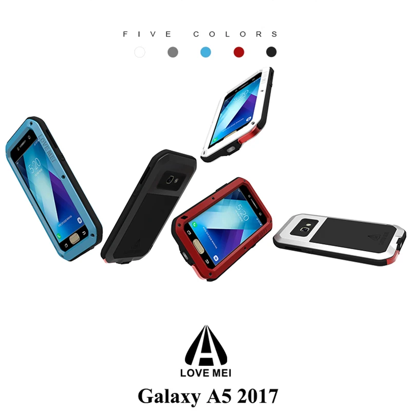 Металлический Чехол Love Mei для Samsung Galaxy A5 2017 противоударный чехол телефона A520 A520F