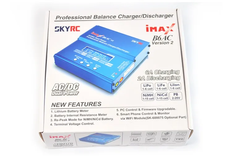 100% Оригинальный SKYRC iMAX B6AC V2 AC/DC Dual Power RC Battery Balance Charger /Dis charger для LiPo/LiFe/LiIon/NiMH/NiCd|skyrc